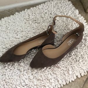 Franco Sartre taupe suede flats